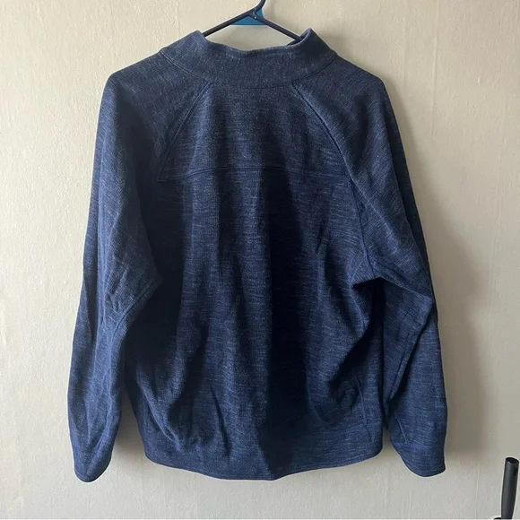 TOMMY BAHAMA Reversible 1/4 Zip Long Sleeve Blue/Black Sweater Men's Size M - Picture 5 of 7